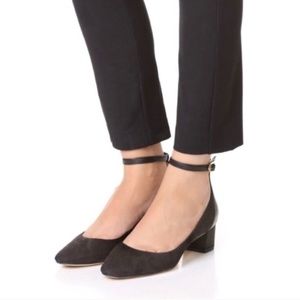 Sam Edelman Black Suede Lola Block Heels